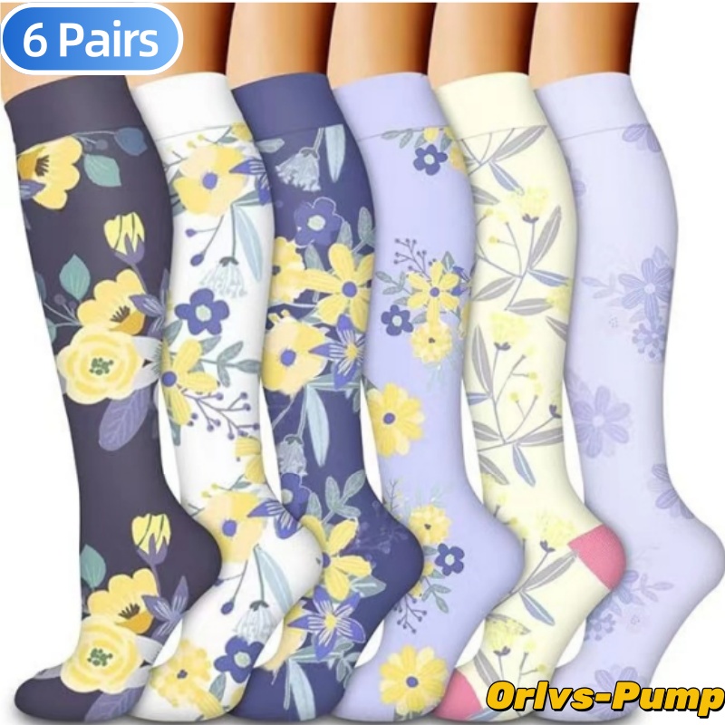 Compression Sock Medical - 6Pairs New Cat Compression Socks Knee