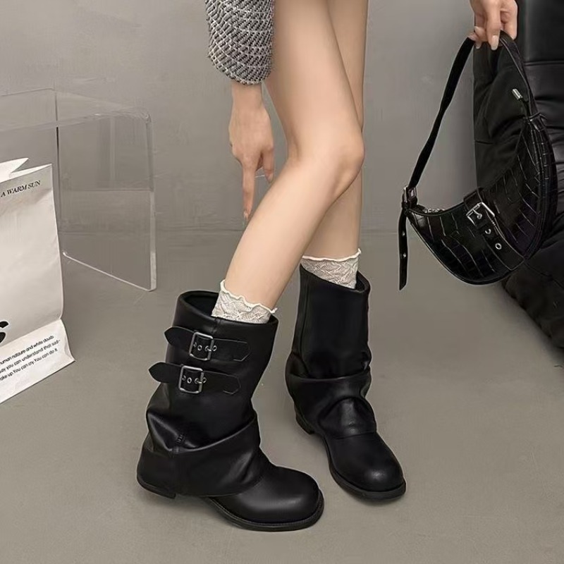 Women Black Slouchy Mid Calf B - No Show Sock Women review and price