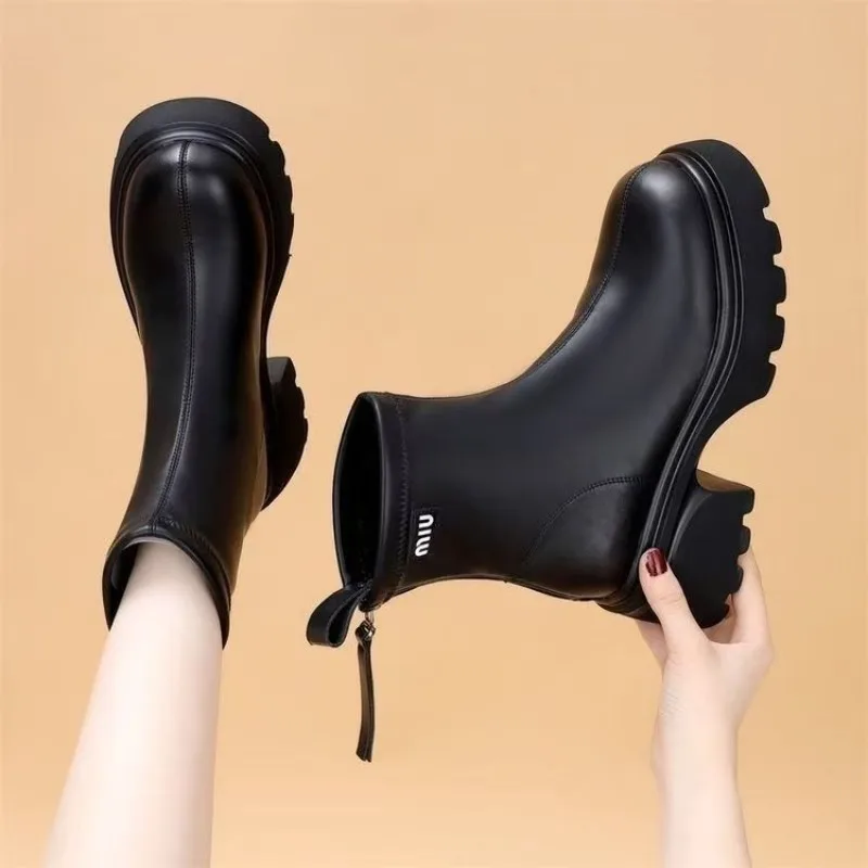 Ladies Faux Leather Platform S - Knee High Sock Women review and price